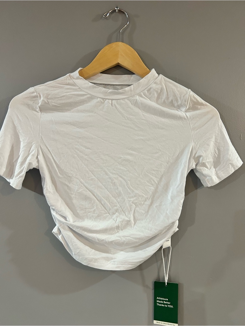 HALARA White Short Sleeve Crewneck Tee